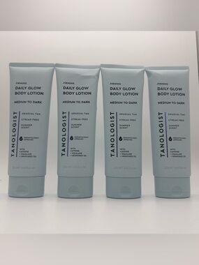 Lot of 4 Tanologist Daily Glow Hydrating Gradual Tan Lotion - Medium to Dark 8.4